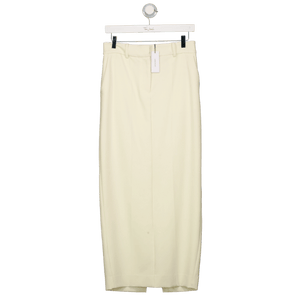 Karen Millen Cream Compact Stretch Essential Tailored Maxi Skirt UK 6