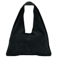 FOLKLORE THE LABEL Black Suede Slouchy Shoulder Bag