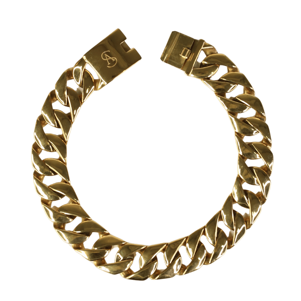 Anisa Sojka Chunky Chain Link 18k Yellow Gold Plated Necklace