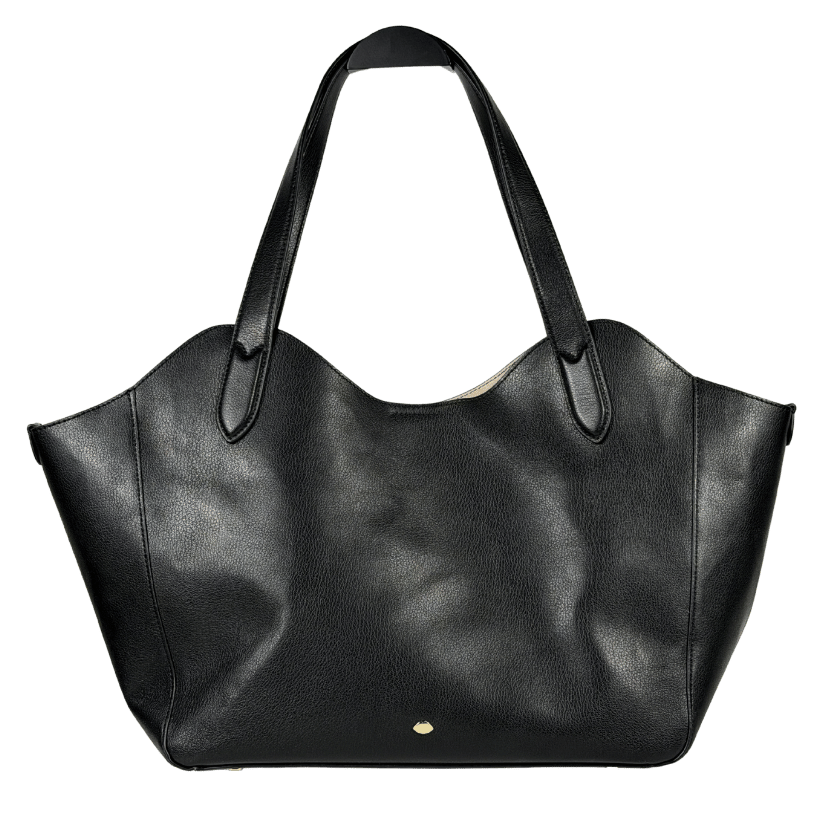 LULU GUINNESS Large Ivy Black Leather Tote Bag