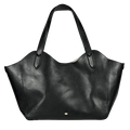 LULU GUINNESS Large Ivy Black Leather Tote Bag