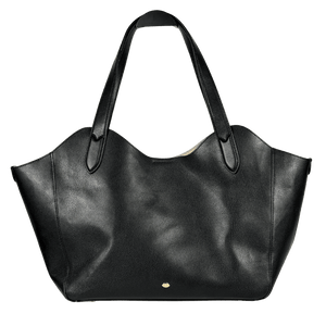 LULU GUINNESS Large Ivy Black Leather Tote Bag