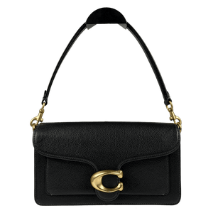 COACH Black Pebbled Leather Tabby Shoulder Bag
