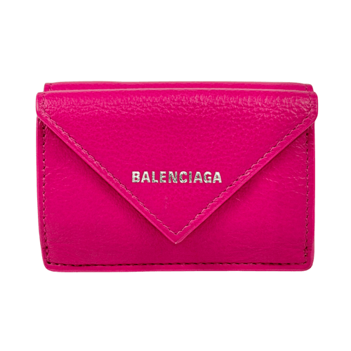 BALENCIAGA Papier Wallet Purse Mini Rose Magenta Pink