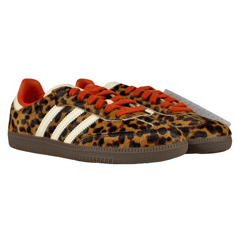 ADIDAS Brown Ponyhair Leopard Samba Og Trainers UK 5 EU 38 👠