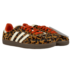 ADIDAS Brown Ponyhair Leopard Samba Og Trainers UK 5 EU 38