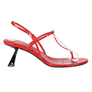 Khaite Linden Red Patent Leather Slingback Sandals UK 4 EU 37
