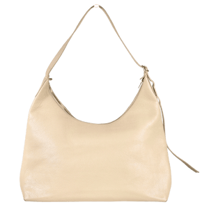 Arket Cream Leather Shoulder Bag One Size