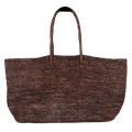 COS Dark Brown Oversized Hand-woven Raffia Tote Bag