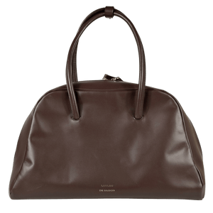 LOULOU DE SAISON Brown Smooth Leather Aaja Leather Bowling Bag
