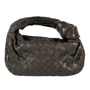 BOTTEGA VENETA Chocolate Brown Jodie Mini Intrecciato Leather Tote