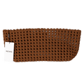 REISS Brown Tan Nadine Woven Clutch Bag