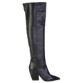 All Saints Black Reina Knee High Leather Boots UK 5 EU 38 👠