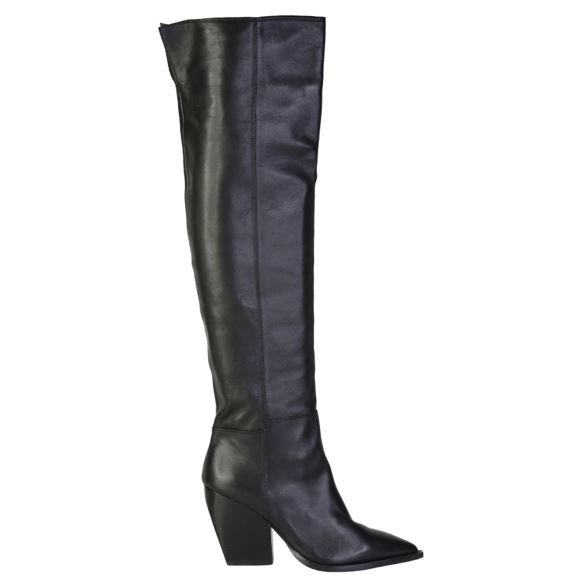 All Saints Black Reina Knee High Leather Boots UK 5 EU 38 👠