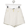 HOLLAND COOPER White Linen Blend Tailored Shorts UK 6
