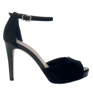 Carvela X Kurt Geiger Black Leona Suedette Open-toe Heels UK 4 EU 37