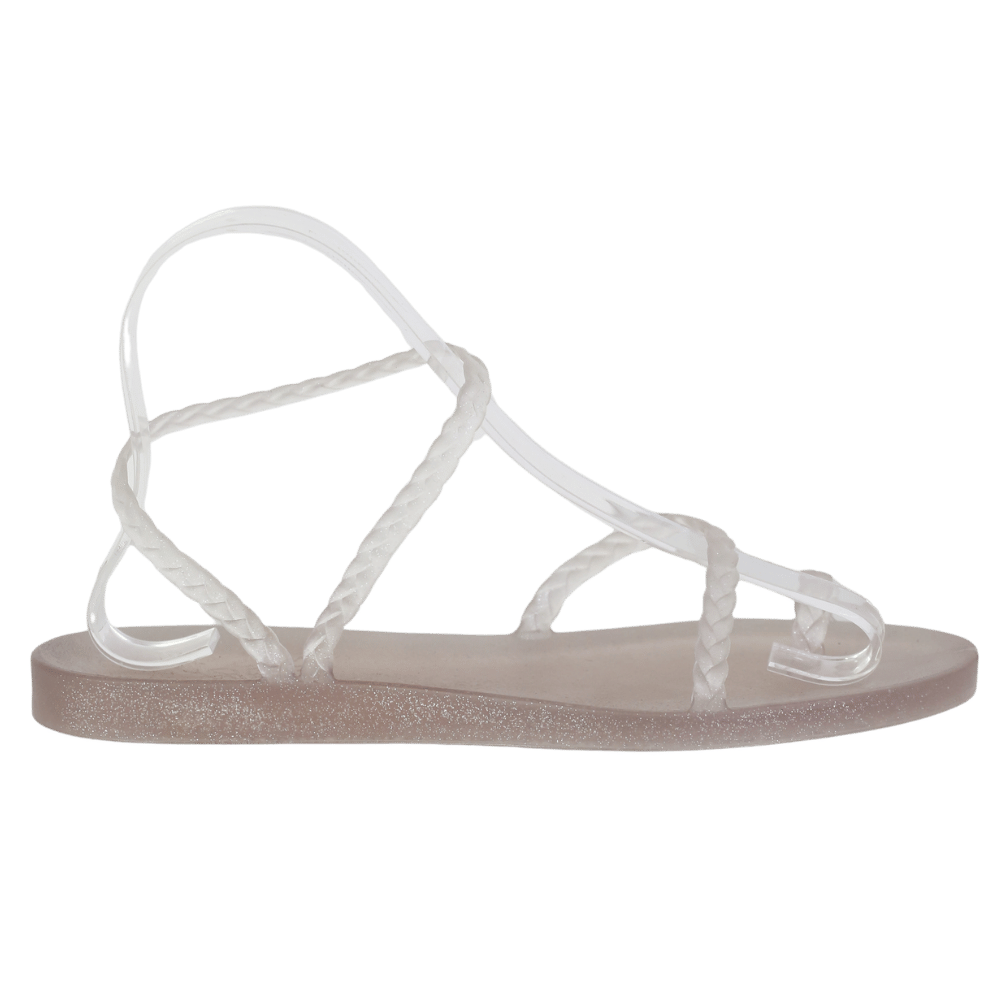 Ancient Greek Sandals Metallic Eleftheria Braided Rubber Sandals UK 4 EU 37 👠