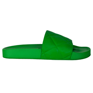 BOTTEGA VENETA Green Diamond Quilted Rubber Slides UK 5 EU 38