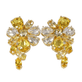 Swarovski X Gema Flower Yellow & Gold-tone Plated Earrings