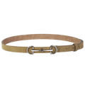 Beige Suede Waist Belt With Silver Horsebit Buckle UK S