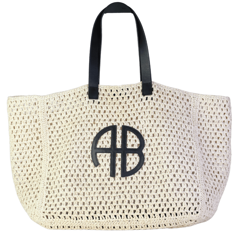 Anine Bing Beige Rio Large Straw Tote Bag One Size