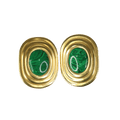 Soru X Daphne Oz Yellow Gold / Malachite Coco Earrings