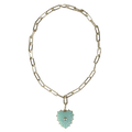 Thatch California Malene Amazonite Clip Yellow Gold Necklace