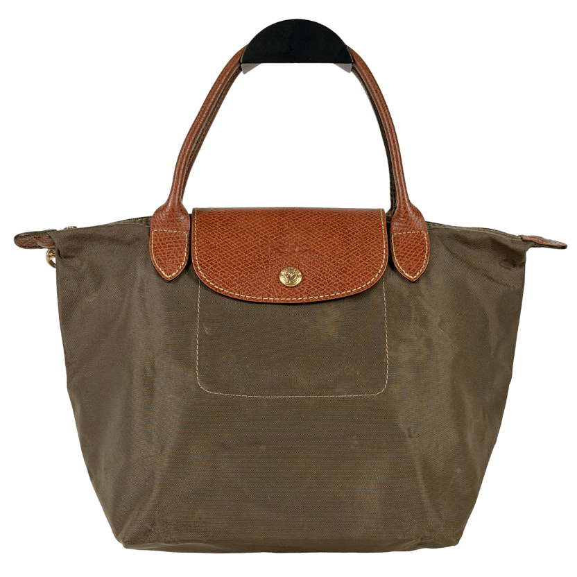 Longchamp Green Small Le Pliage Nylon Handbag