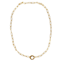 MONICA VINADER Alta Textured Chain Charm Necklace 18k Yellow Gold Vermeil