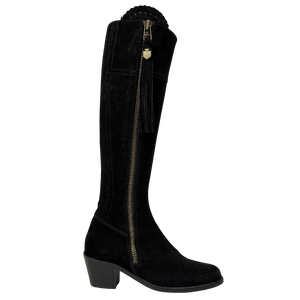 Fairfax & Favor Black Heeled Knee-high Boots UK 4 EU 37