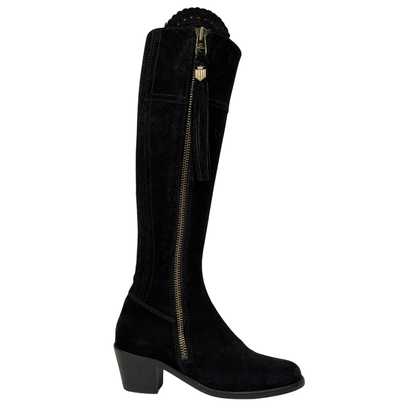 Fairfax & Favor Black Heeled Knee-high Boots UK 4 EU 37 👠
