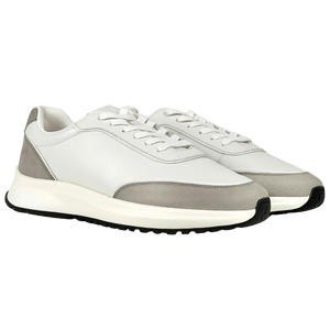 Icon Amsterdam White Faux Leather Smart Trainer UK 9 EU 43