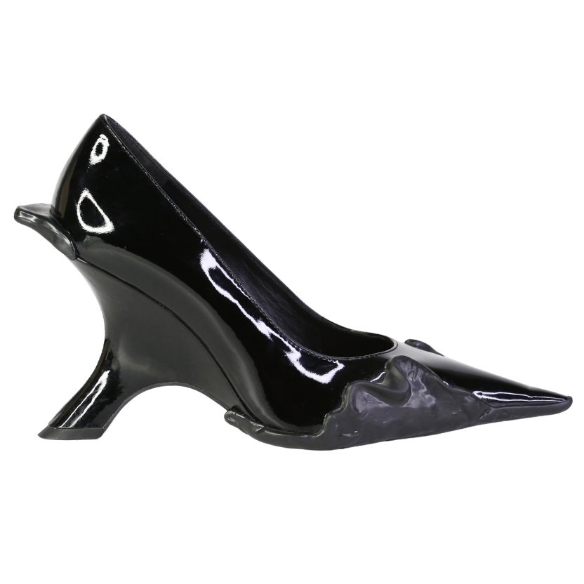 Ottolinger Black 100mm rubber-wedge pumps UK 4 EU 37 👠