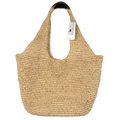 M&S Oversize Straw Bag With Yellow Gold Hardware Detail