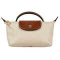 LONGCHAMP Beige Le Pliage Original Pouch With Handle