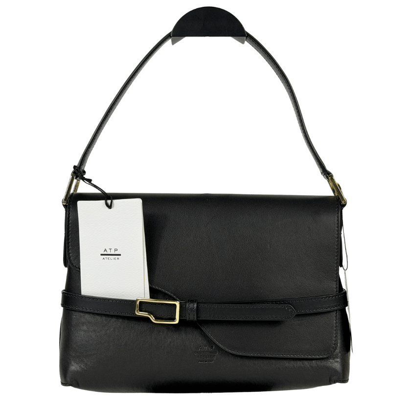 ATP ATELIER Lierna Leather Shoulder Bag - Black