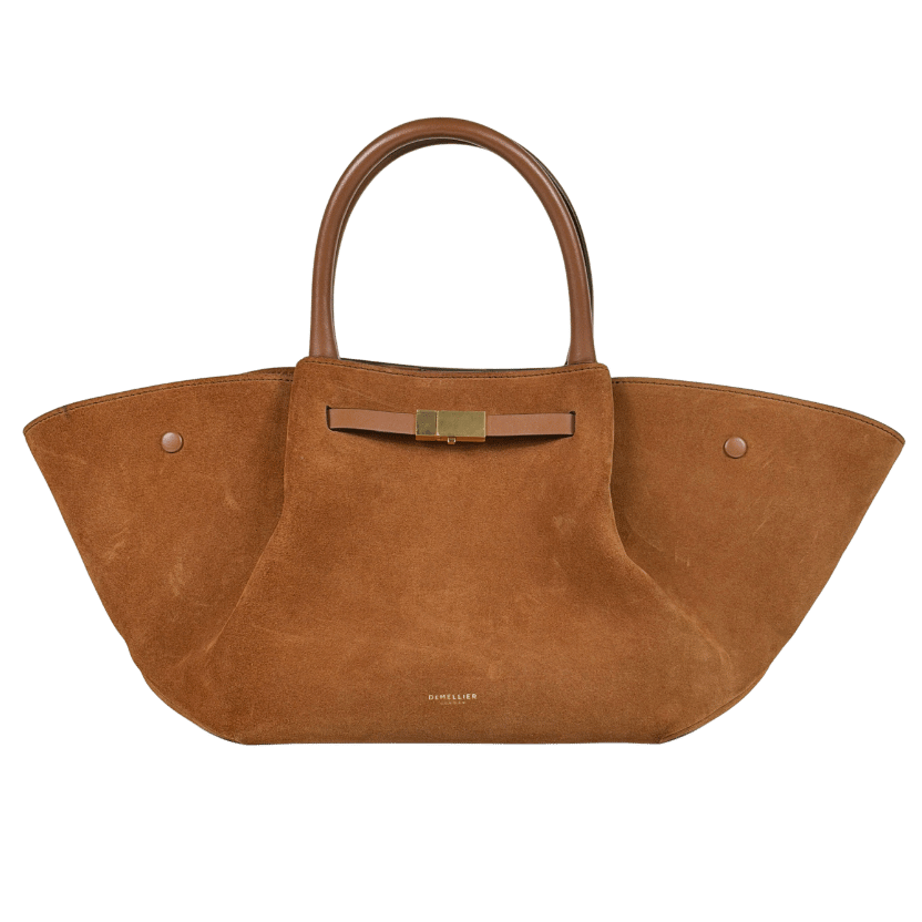 DEMELLIER LONDON Brown New York Midi Suede Tote Bag
