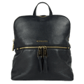 MICHAEL KORS Zip Medium Slim Backpack In Black Pebbled Leather One Size