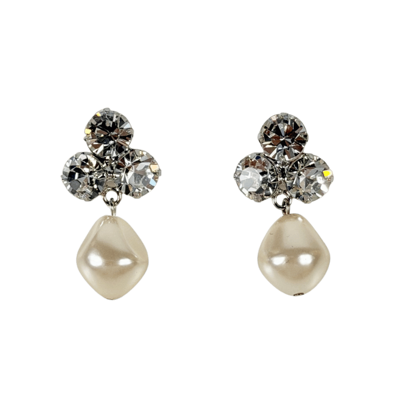JENNIFER BEHR Cream Tatiana Crystal-embellished Earrings One Size
