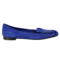Christian Dior Blue Patent Leather And Suede Rose Flats UK 4 EU 37 👠