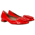 WHISTLES Red Patent Leater Buckle Detail Shoes UK 5 EU 38 👠