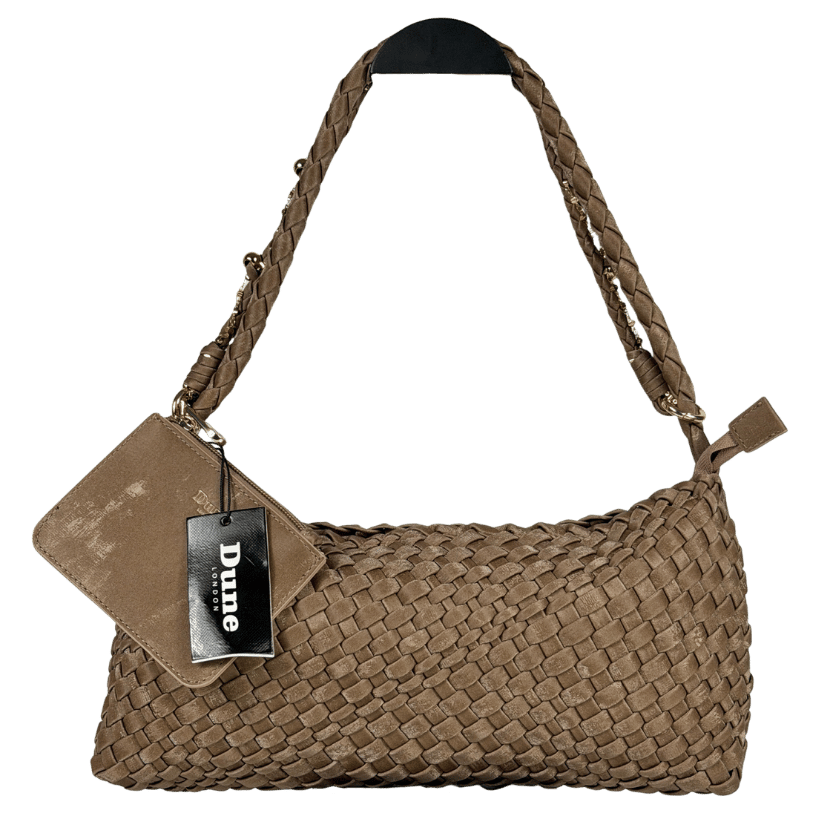 DUNE Brown Deliberating - Bronze Woven Shoulder Bag One Size