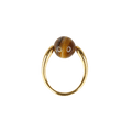 Monica Vinader X Kate Young Spinning Tigers Eye Yellow Gold Ring Sz K