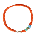 ROXANNE ASSOULIN Orange Happy Heart Cord Necklace