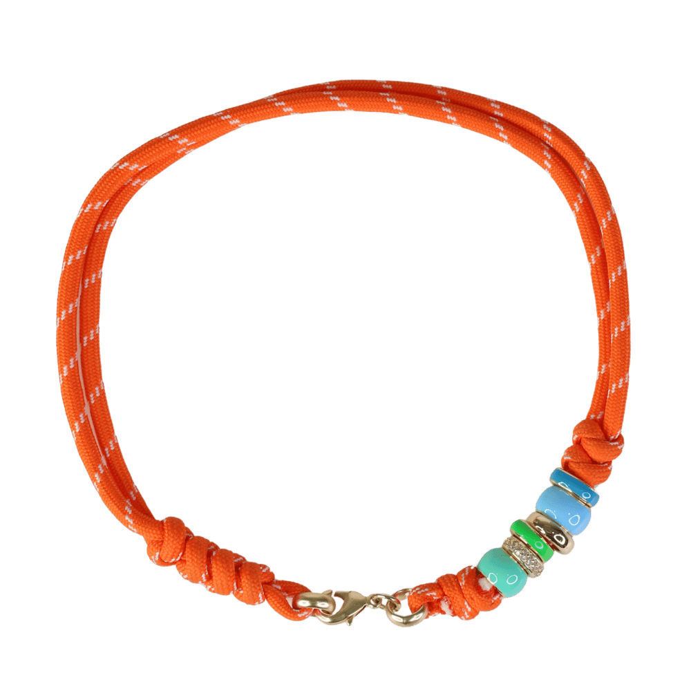 ROXANNE ASSOULIN Orange Happy Heart Cord Necklace