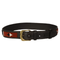 GAUCHO Brown Kenyan Beaded Leather Belt UK S
