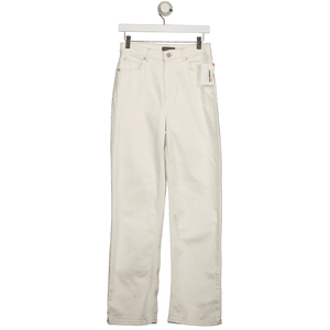 Mint Velvet White High Waisted Straight Leg Jeans UK 10