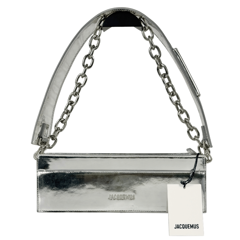 JACQUEMUS Metallic Le Ciuciu Leather Shoulder Bag