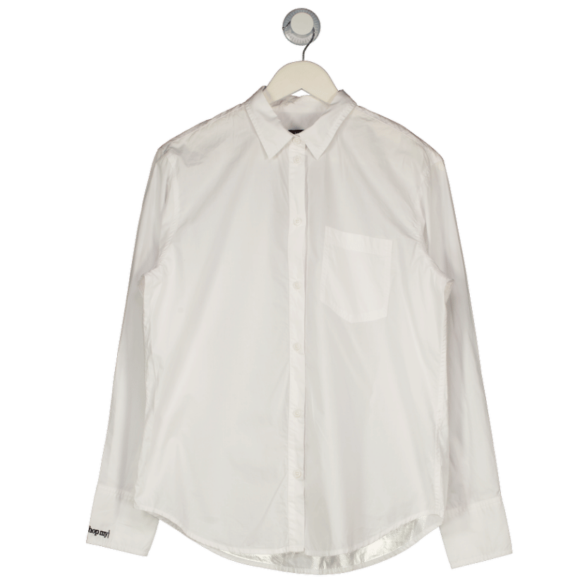 J. CREW White Garçon Classic Shirt In Cotton Poplin Us8 UK 12