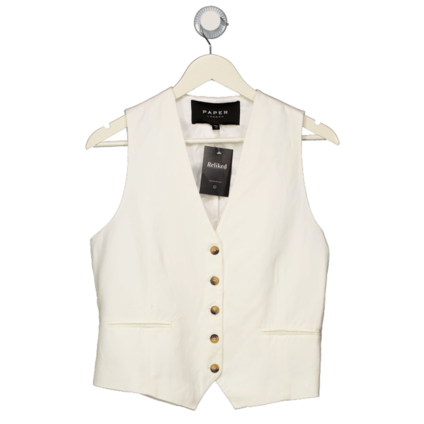 Paper London Ivory Cream Victoria Waistcoat UK 12